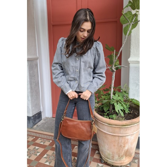 Baguette Tan Leather Large